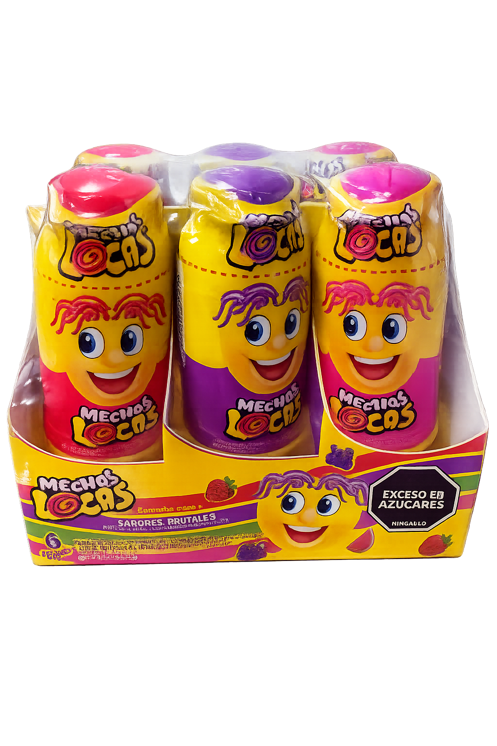 MECHAS LOCAS CON SABORES FRUTALES X 6 UND