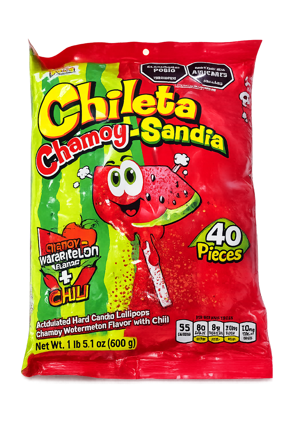 CHILETA CHAMOY SABOR SANDIA X 40 UND